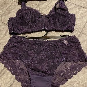 Vanity Fair Antalya Balconette Bra & Panty set, 38C, M, NWOT